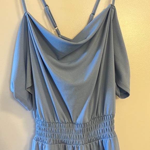 Express Baby Blue Skater Dress, Small - Picture 4 of 8